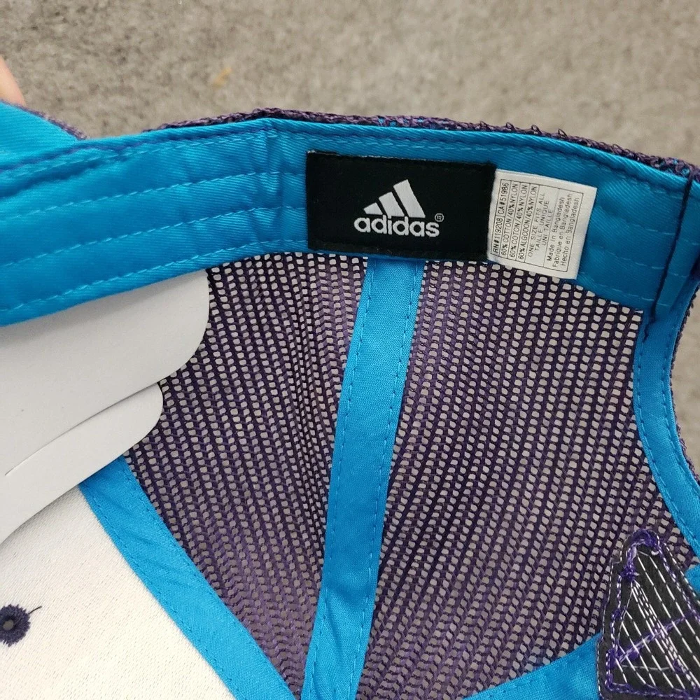 NEW Charlotte Hornets Hat Cap Snap Back Purple Blue Adidas NBA Basketball Men A5